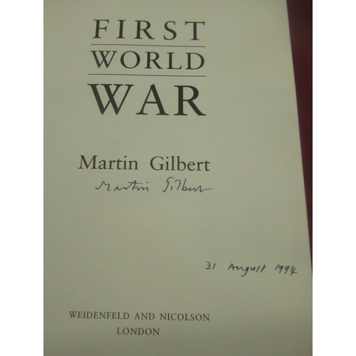 1110 - Collection of books on WW1 inc. Keegan(John) The First World War, Hutchinson, 1998, Signed, Gilbert(... 