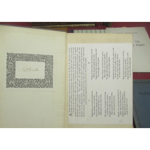 1118 - Collection of Poetry books inc. Linklater(Eric) The Cornerstones, Macmillan and Co., 1941, Inscribed... 