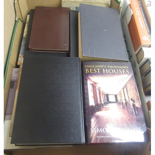 1122 - Collection of fiction, non-fiction, history, architecture and other books in 3 boxes