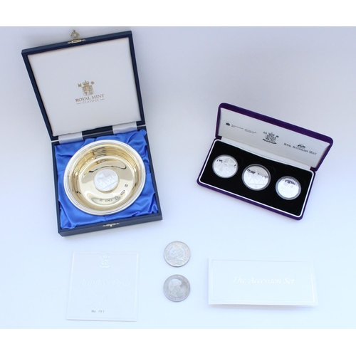 271 - 'The Accession Set' comprising three coin commonwealth silver proofs for the 2002 ERII golden jubile... 