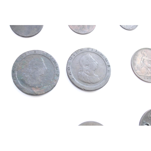 290 - Selection of George II to Queen Victoria copper and bronze coinage, to include cartwheel pennies, ha... 