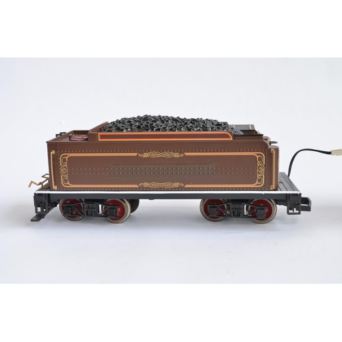 657 - A Bachmann G-gauge (Narrow scale) Baldwin 4-6-0 loco with tender. Tender lettering overpainted. Fair... 