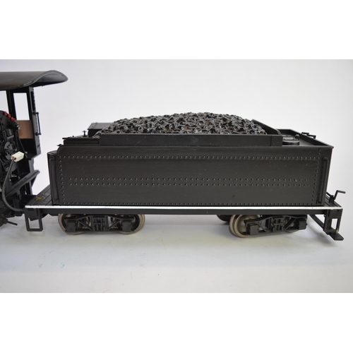 658 - A Bachmann G-gauge Baldwin 4-6-0 and tender. Some modifications and re-painting/over painting of let... 