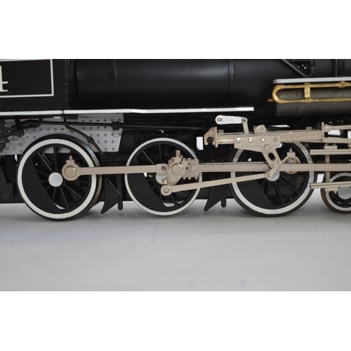 658 - A Bachmann G-gauge Baldwin 4-6-0 and tender. Some modifications and re-painting/over painting of let... 