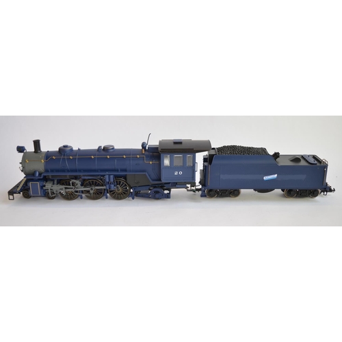 660 - An Aristo 1/29 G-gauge blue Pacific 4-6-2 steam loco (ART-21400-01 with plastic running gear) with t... 