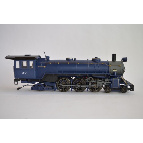 660 - An Aristo 1/29 G-gauge blue Pacific 4-6-2 steam loco (ART-21400-01 with plastic running gear) with t... 