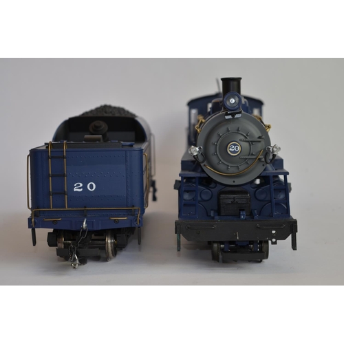 660 - An Aristo 1/29 G-gauge blue Pacific 4-6-2 steam loco (ART-21400-01 with plastic running gear) with t... 