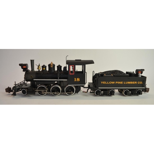 662 - A Bachmann Spectrum G-gauge 1/20.3 scale Baldwin Industrial 2-6-0 Mogul, Yellow Pine Lumber Co, item... 