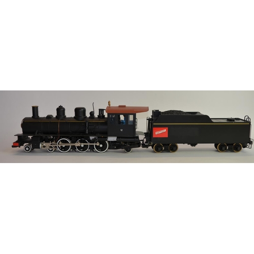 664 - A Bachmann G-Guage Baldwin 4-6-2 with Aristo USRA tender. Both models have been adapted/modified and... 