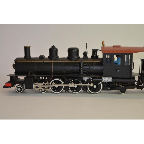 664 - A Bachmann G-Guage Baldwin 4-6-2 with Aristo USRA tender. Both models have been adapted/modified and... 