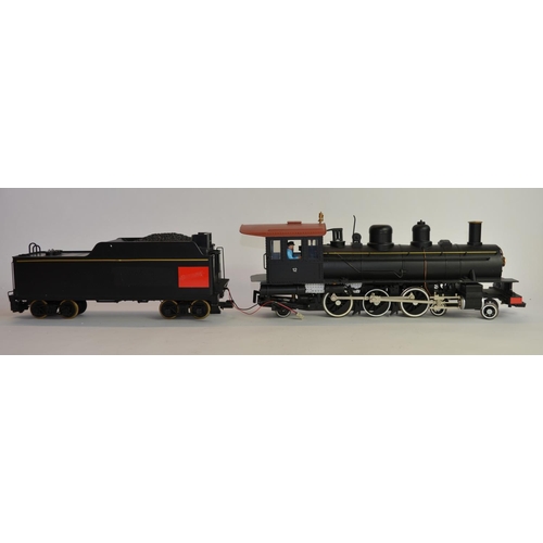 664 - A Bachmann G-Guage Baldwin 4-6-2 with Aristo USRA tender. Both models have been adapted/modified and... 