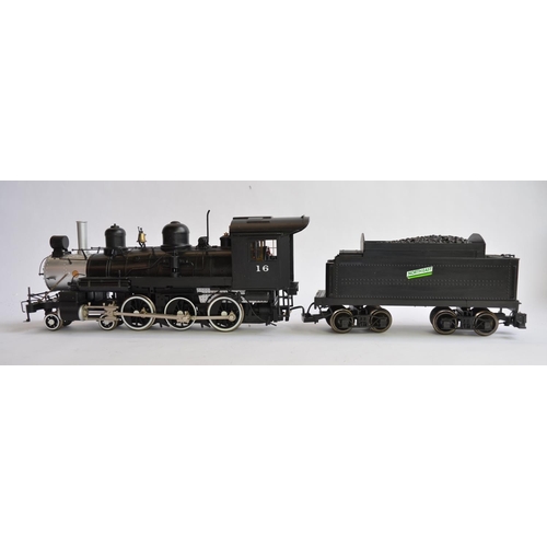 665 - A Bachmann G-gauge 4-6-0 loco and tender. Both adapted/modified including paintwork to make the mode... 