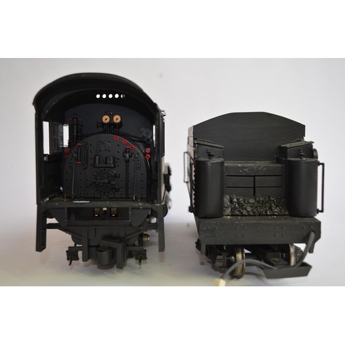 665 - A Bachmann G-gauge 4-6-0 loco and tender. Both adapted/modified including paintwork to make the mode... 