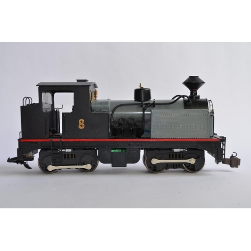 669 - An adapted Bachmann G-gauge tank engine made to resemble a 4 cylinder Avonside narrow guage locomoti... 