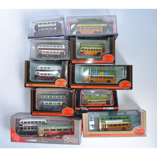 899 - 10 boxed/cased 1/76 die-cast Scottish themed bus models, Corgi, Exclusive First Editions etc includi... 