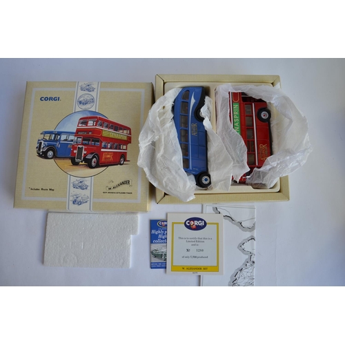 904 - 5 boxed Scottish themed 1/50 die-cast Corgi bus models, all limited editions with COAs. Includes dou... 