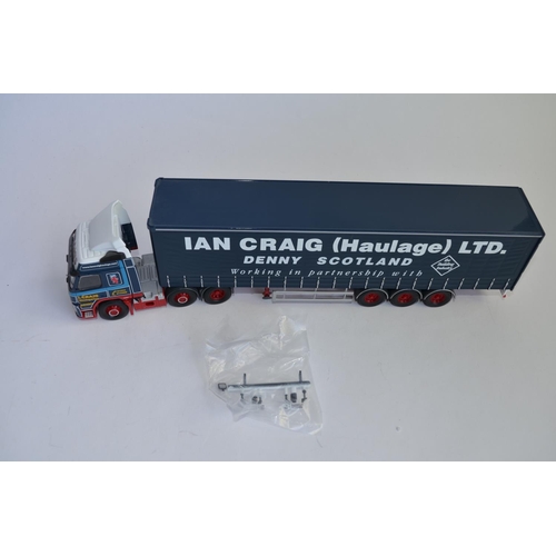 909 - 2 1/50 boxed Corgi truck models, both limited edition Ian Craig Haulage ltd with COAs:
CC12218 Scani... 