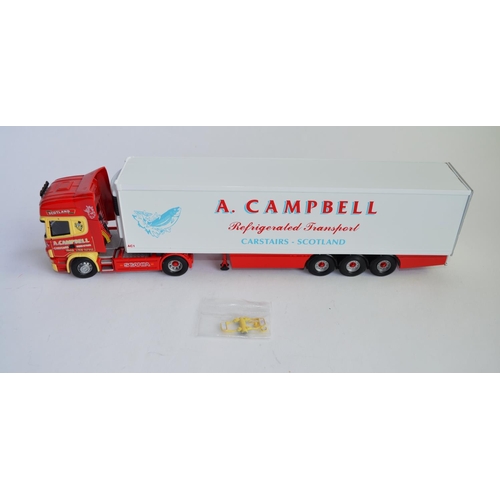 912 - 3x Scottish Corgi models:
CC12920 1/50 Scania Topline Fridge Trailer, A.L.Campbell haulage, Carstair... 