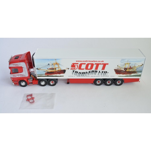 912 - 3x Scottish Corgi models:
CC12920 1/50 Scania Topline Fridge Trailer, A.L.Campbell haulage, Carstair... 