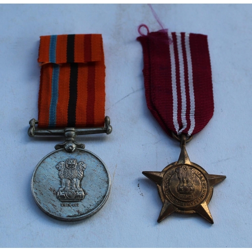 118 - Pashchimi Star awarded to 3344378CHM Singh and a Raksha medal 1965