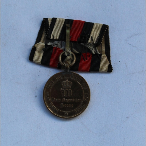 123 - German pre WWI Franco-Prussian war medal 1870 - 1871 for non combatants