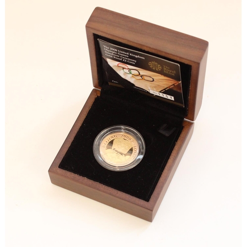 251 - Royal Mint 2008 Olympic Games Handover Ceremony Gold Proof £2 coin, encapsulated in original box wit... 
