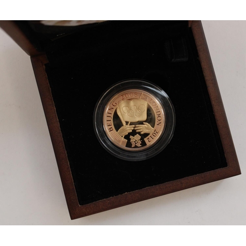 251 - Royal Mint 2008 Olympic Games Handover Ceremony Gold Proof £2 coin, encapsulated in original box wit... 
