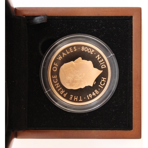 252 - Royal Mint 2008 His Royal Highness the Prince of Wales £5 Gold Proof Coin encapsulated in original b... 