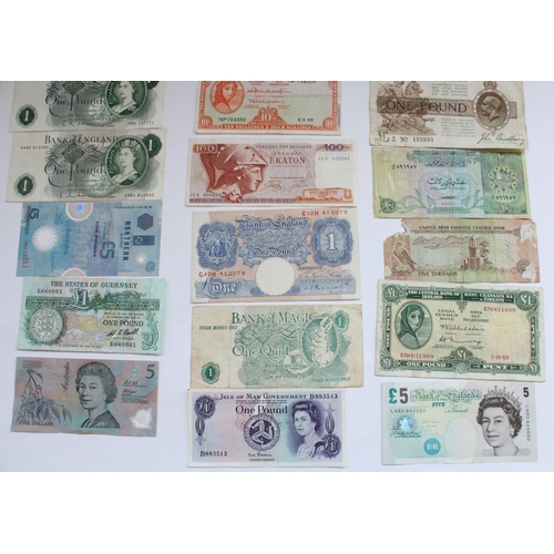 303 - A collection of English, commonwealth and world bank notes and postal orders