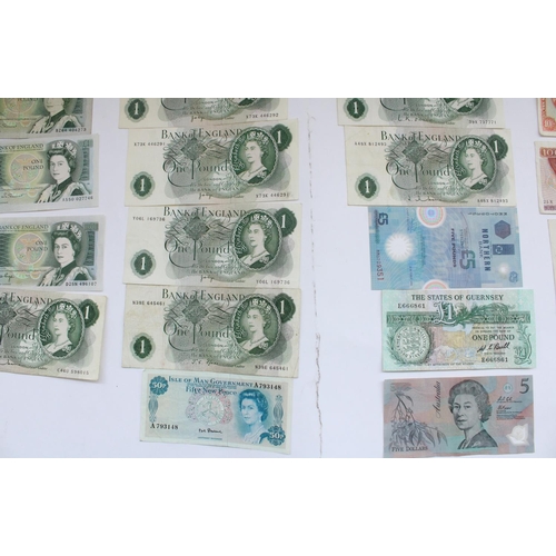 303 - A collection of English, commonwealth and world bank notes and postal orders