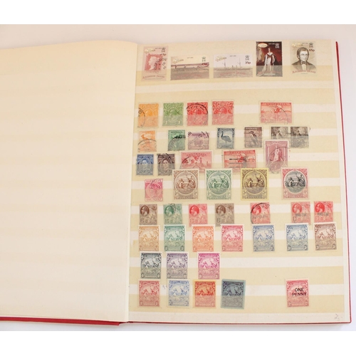 324 - One stock book with good selection of commonwealth stamps to include Barbados, Bermuda, Hong Kong et... 