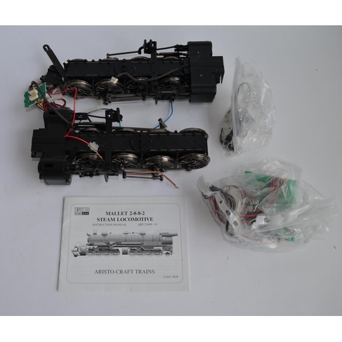 671 - A disasembled and incomplete Aristo G-gauge electric train with instruction booklet for a Mallet 2-8... 