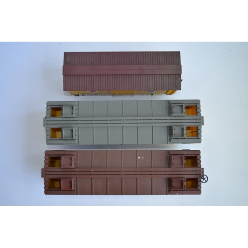 680 - 3 boxed Bachmann G gauge freight wagons. All have had markings changed/painted over etc but otherwis... 