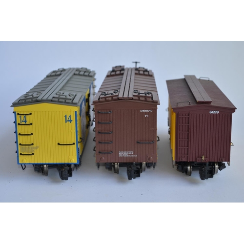 680 - 3 boxed Bachmann G gauge freight wagons. All have had markings changed/painted over etc but otherwis... 