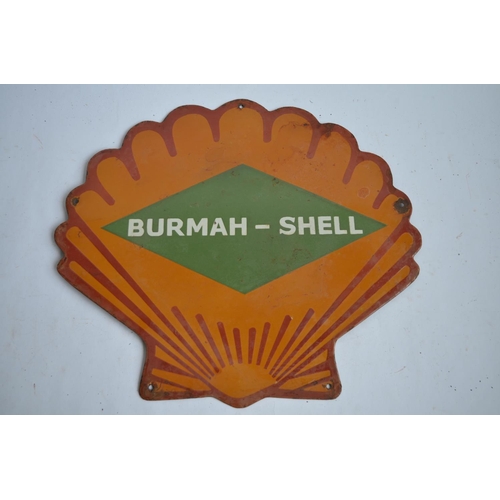958 - An enamelled steel plate Burma Shell advertising sign.
W52xH46cm