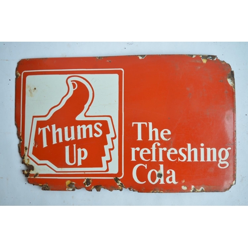 968 - An enamelled steel plate Thums Up 