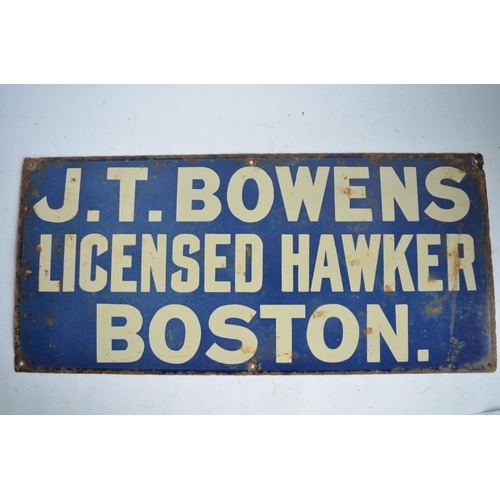 981 - A metal plate advertising sign, 