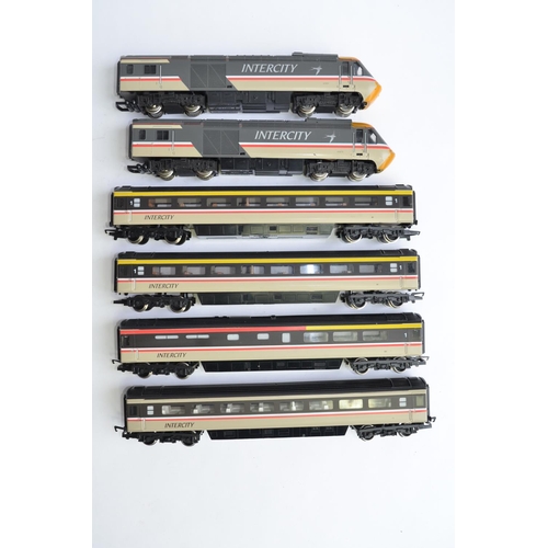 753 - Hornby OO gauge Intercity set, one power car 43072, (tested, runs but will need service/clean etc), ... 