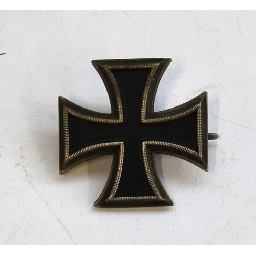 135 - Rare C19th Prussian Iron Cross with badge clip fitting, inscription on back 