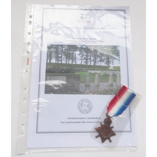 108 - First Day of the Battle of the Somme medal - 1914 - 15 Star with CWGC research paperwork for 470733 ... 
