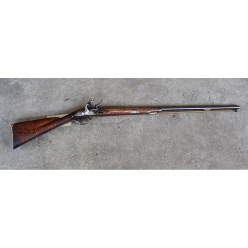 225 - A Brown Bess flintlock sporting rifle caliber .75 with ramrod