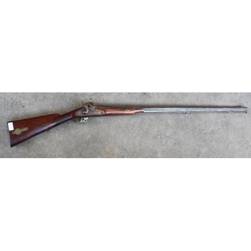 229 - A percussion musket with patch compartment in but