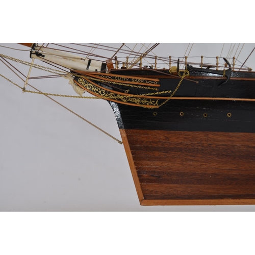 650 - A 1/84 scale full hull model of the tea clipper Cutty Sark. Hand made in wood. Overall length approx... 
