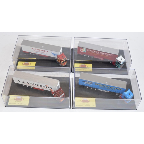 815 - 4 1/76 Oxford Diecast Scania Topline truck models in display cases, all limited edition with COAs.
A... 