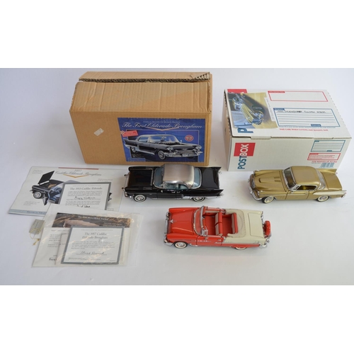 860 - 1 Danbury and 2 Franklin Mint 1/24 diecast car models, all unboxed:
Danbury 1957 Studebaker Golden H... 