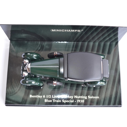 880 - A Minichamps 1/43 die-cast 1930 Bentley 6 and a half ltr Gurney Nutting Saloon Blue Train Special. L... 