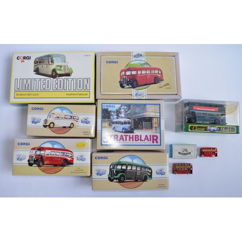 894 - 6 boxed 1/50 Corgi bus models, limited editions were shown, a Corgi Classics 1/43 RAF Double Decker ... 