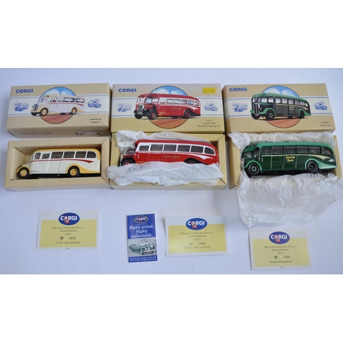 894 - 6 boxed 1/50 Corgi bus models, limited editions were shown, a Corgi Classics 1/43 RAF Double Decker ... 