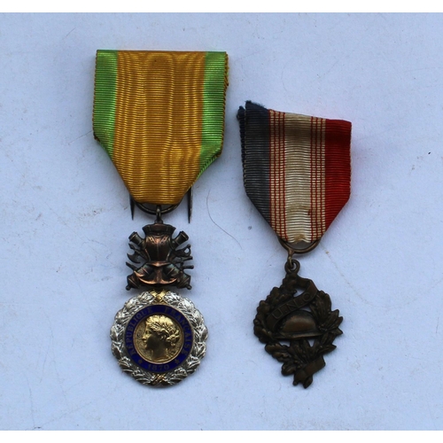 129 - WWI French military medal, French WWI Veterans medal (2)