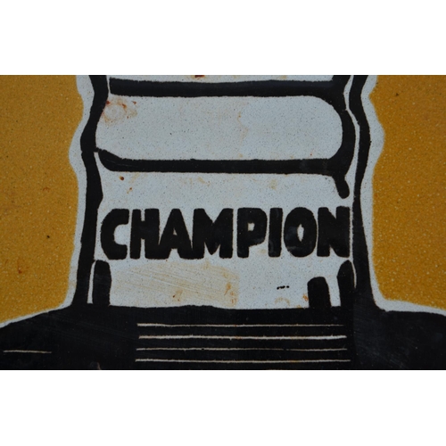 949 - A Champion Spark Plugs enamelled steel advertising sign.
L76.5xH35.7cm